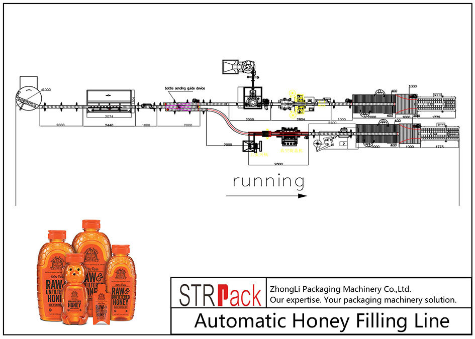 خط تعبئة العسل الأوتوماتيكي
